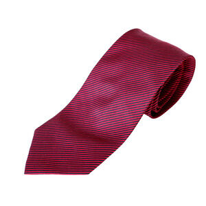 VTG Dona Silk Repp Stripe Tie Work Business Preppy College Academia Regimental